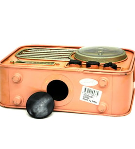 Dekoratif Metal Radyo Saat Masa Saati Vintage Ev Ofis Hediyelik