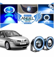 Renault Megane 2 Uyumlu, Universal Mercekli Led Angel Sis Farı, 76mm Buz Mavi Renk