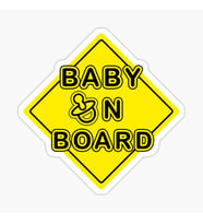 Arabada bebek var Baby On Board Sticker Etiket 19CM md8