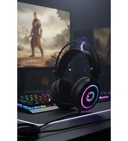 Gamemax HG3500 7.1 USB RGB Siyah Surround Oyuncu Kulaklık+Mikrofon