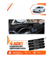 RENAULT FLUENCE BÜYÜK EKRANLI (2009-2016) Uyumlu Ön Torpido Koruma Kılıfı Halısı - Siyah