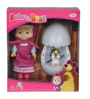 Simba 109301003 – Mascha ve Ayı Penguen yumurta, bebek, 12 cm (Çok Renkli)