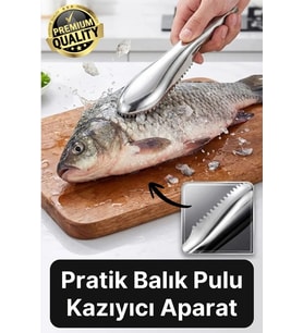 #BalıkPulu Mutfakta Zamandan Tasarruf Pratik Hijyenik Paslanmaz Çelik Balık Pulu Kazıyıcı Aparat