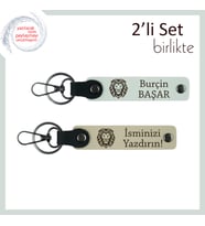 Sevdiklerine Verilebilecek Karizmatik Hediye, Aslan Başlı Kişisel Anahtarlık, Beyaz-Sütlü Kahve