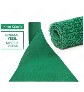 100X1400CM YEŞİL KIVIRCIK PASPAS-HALI KAYMAZ YOLLUK LİDYA 14MM