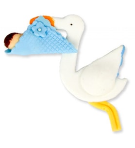 20 Adet Bebek leylekli hamurdan mavi pk1-