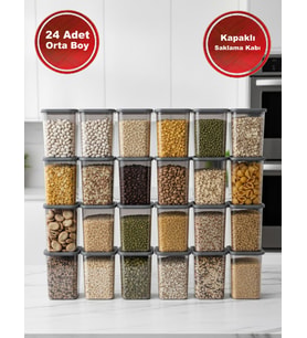 24'Lü Orta Boy Set Premium Saklama Kabı