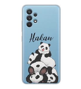 Samsung Pandas Tasarımlı Şeffaf Telefon Kılıfı