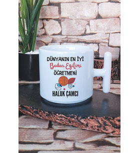 Dünyanın En İyi Beden Eğitimi Öğretmeni Baskılı Kişiye Özel Öğretmenler Günü Latte Fincanı Kupa