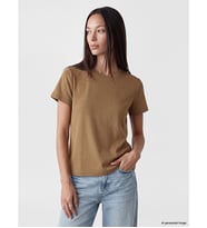 LCW EVERYDAY Haki Bisiklet Yaka Soft Touch Kadın Tişört