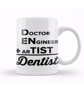 Doctor Engineer Artist Dentist 027 Kupa Bardak Porselen