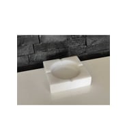 Şık Beyaz Mermer Kare Küllük, Modern ve Estetik Tasarım