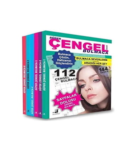Süper Çengel Bulmaca 6 Kitap Kutulu Set (Krem)