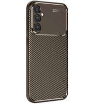 Pilelistore   Samsung Galaxy A26 Kılıf Auto Focus Karbon Kapak - Kahverengi
