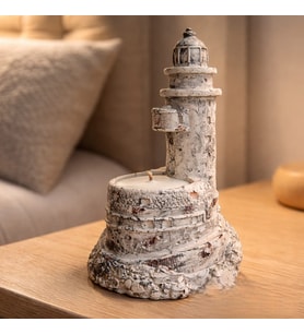 Deniz Feneri İçinde Dekoratif Mum Kokulu Doğal Soya El Yapımı MUM 20 CM