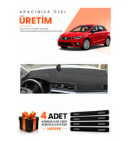 SEAT IBIZA (2017-2021) Uyumlu Torpido Koruma Örtüsü Oto Kılıfı - Siyah