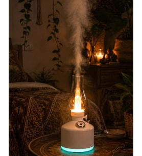 Led Işıklı Vintage Hava Nemlendirici Aromaterapi Difüzörü Usb Şarjlı