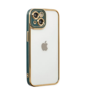 iPhone 14 Plus Kılıf Liva Lens Silikon - Yeşil