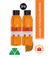 2'li Kalıcı Tütün Kolonyası Seti  2 x 400 ml Eau De Cologne  Otantik ve Ferahlatıcı Koku