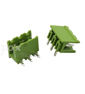 3 Pin Geçmeli Klemens 90' Erkek 5.08mm Yeşil