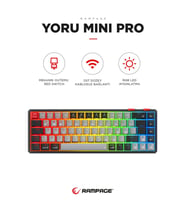 Rampage Yoru Mini Type-c Rgb Red Switch Mekanik Kablosuz Oyuncu Klavyesi 2.4ghz.