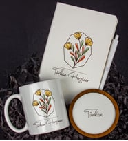 Kişiye Özel Defter Kalem Kupa Ve Bardak Altlığı Hediye Seti 103701 (Model 1)