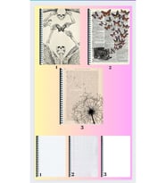 Nostaljik vintage 3 adet defter A4 büyük boy çizgili_kareli_çizgisiz