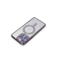 İphone 14 Pro Kılıf Joke Simli Magneticsafe Kılıf - Derin Mor