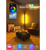Şerit LED Smart RGB Bluetooth LED Lambader – 256 Renk Işık Kontrollü Akıllı Abajur Aplik