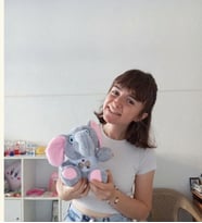 Gelin Damat Tasarımlı Tişörtlü Peluş Sevimli Fil (25 cm)