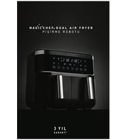 King Pro Kyf32 Magıcchef Plus Dual Air Fryer Pişirme Robotu (Siyah)