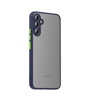 Galaxy A34 Kılıf Zore Hux Düğme ve Kapak Zıt Renk Kılıf (Lacivert)