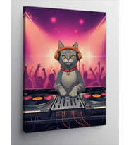 Kanvas Tablo Dj Kedi