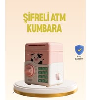 Çocuklar İçin Pembe Atm Görünümlü Elektronik Kumbara