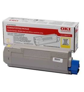 Tonersepeti Oki C5850-43865741 Sarı Orjinal Toner