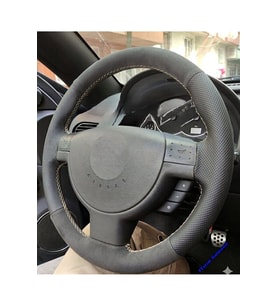 OPEL CORSA C COMBO ARACA ÖZEL DİREKSİYON KILIFI GRİ İPLİ