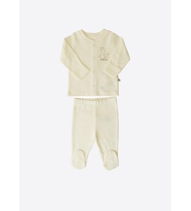 Organik New Basic Pijama Takımı Natural