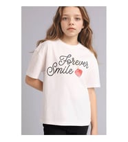Defacto 26Y801002473 Ekru Kız Çocuk T-Shirt G1778A8/ER105