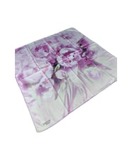 Emilya Rayon Çiçek Desenli Eşarp 90x90 cm (Fuşya)