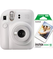 Fujifilm İnstax Mini 12 Fotoğraf Makinesi+Askı+pil+10'lu film (beyaz)