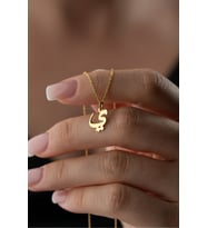 925 Ayar Gümüş Arapça Harf Kolye