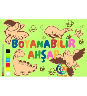 Eğitici Ahşap Boyama Oyuncak Aktivite Yaz Okulu Kreş Kurs Anaokulu Etkinlik Sanat Seti 12li