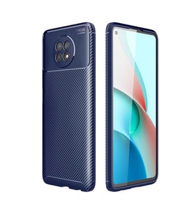Xiaomi Redmi Note 9 5G Kılıf Esnek Soft Karbon Tasarım Legion Serisi (Lacivert)