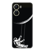 Vivo Y16 Kılıf Resimli Desenli Silikon Platinium Series Astronot 519