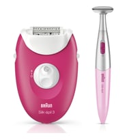Braun Silk-épil 3 3420 Epilatör Ahududu Pembe - 2 Ek Parçalı Kablolu Epilatör / Epilasyon