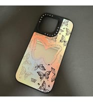 iPhone 14 Pro İle Uyumlu Aynalı Telefon Kılıfı – Şok Darbe Koruması, Çizilmez Ayna Kapak, Kamera Koruyucu Kapak, Kadın ve Erkek için Şık Koruyucu Kılıf (kebele)