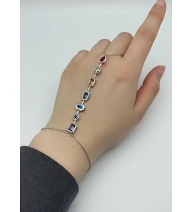 Çelik Silver Renkli Taşlı Şahmeran - 25shm49