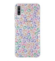 Samsung Galaxy A70 Uyumlu Kapak Hello Kitty Tasarımlı Şeffaf Silikon Kılıf