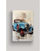 Nostaljik Klasik Otomobil Poster Modelleri - Klasik Seri 2 (Model 2)