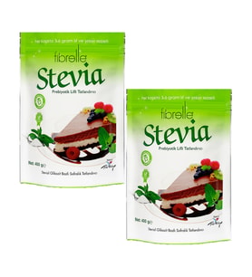 Fibrelle Prebiyotik Lifli Stevialı Tatlandırıcı 400 gr 2 adet